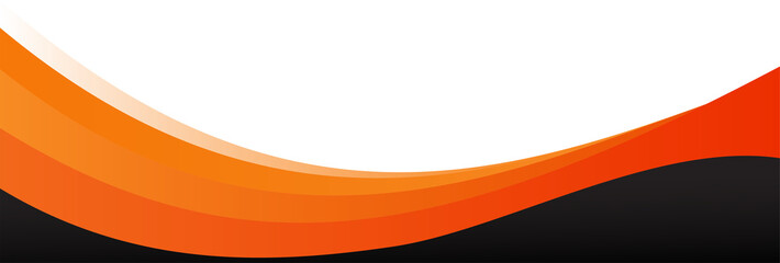 Abstract Orange Wave on Black Background