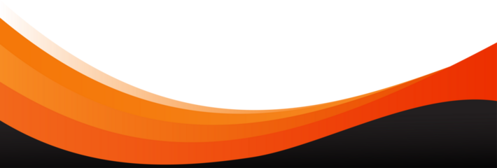 Abstract Orange Wave on Black Background