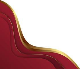 Elegant Burgundy and Gold Abstract Wave Design