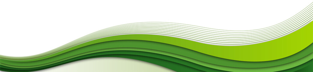 Abstract Green Wave Background - Eco-Friendly Design
