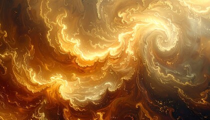 A swirling vista of radiant celestial formations, resembling clouds or ethereal smoke, illuminated by a brilliant central light source