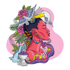 Harmony of Nature and Spirit illustration