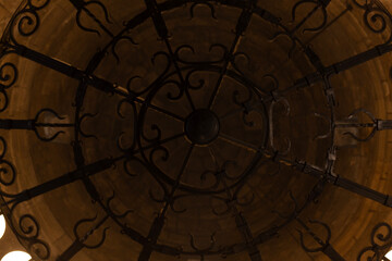 interior of a church, view of the dome from the inside