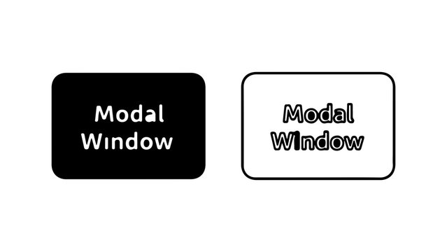 Modal window concepts with transparent background
