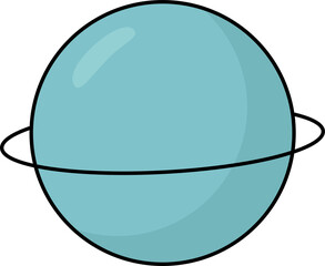 Uranus | Planet Icon | Minimal Color Cosmic Design - for UI design, branding, cosmic aesthetics and educational visuals.