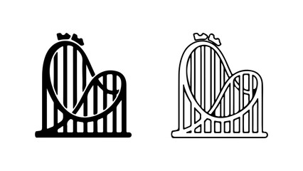 Roller coaster rides with transparent background