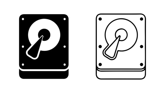 Hard drive icon with transparent background