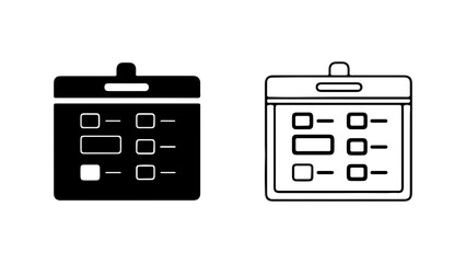 Checklist with tasks and completed item with transparent background