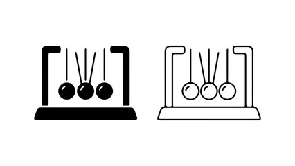 Newton's cradle with transparent background