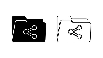Obraz premium Folder sharing icon with transparent background