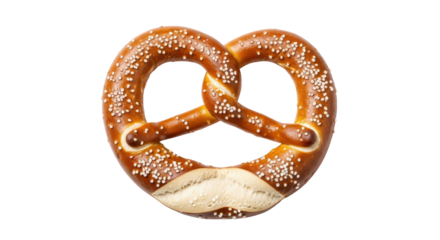Salted pretzel snack for oktoberfest isolated PNG with Transparent Background