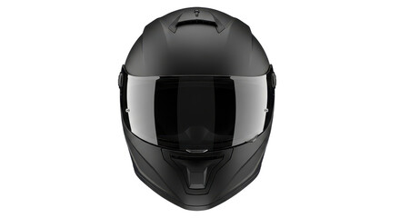 Black motorcycle helmet with visor isolated PNG with Transparent Background