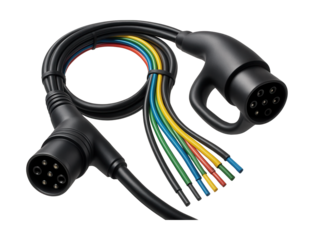 Wire harnesses for home electric car charging stations, providing tidy and dependable