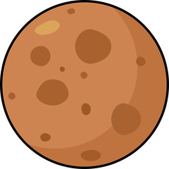 Mercury | Planet Icon | Minimal Color Cosmic Design - for UI design, branding, cosmic aesthetics and educational visuals.
