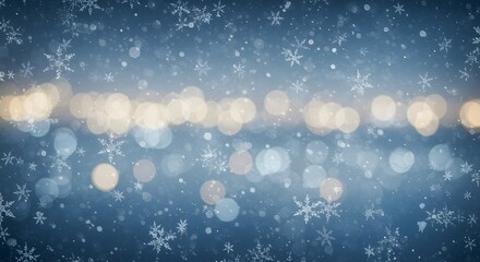 Snowflakes on a window with soft bokeh lights, winter solstice mood.