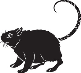 vector illustration of a rat