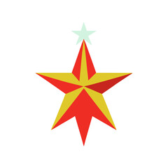 christmas star for tree topper icon