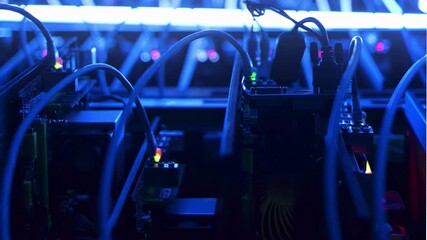 Close-Up of Rack-Mounted Server in Modern Data Centre – 4K Technology Background Stock Footage - Powered by Adobe