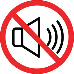 No sound icon vector graphic prohibition sign scalable eps illustration