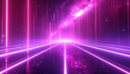 Abstract purple light design vector illustration with glowing lines and bright texture for a night party backdrop