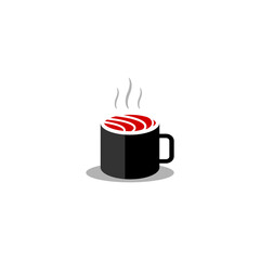 Modern Minimalist Hot Drink Mug Icon for Business and Design