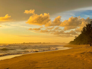 Orange Glow Above a Peaceful Shoreline