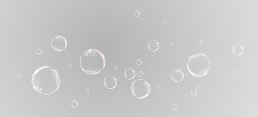 Bubble, transparent, soap, realistic, three-dimensional in a holographic dreamy glow. Transparent PNG perfect for Overlay in fantasy, abstract, or soft liquid visuals. Includes high-quality shiny PNG 