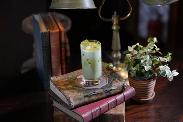 Creamy Matcha Latte with Milk Foam 