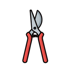 Red Handled Garden Clippers Sharp Blades for Trimming Plants and Bushes