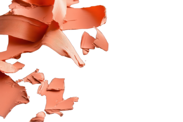 Cosmetic cream texture on transparent background isolated beauty product sample