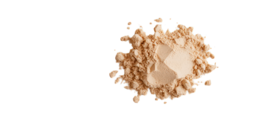 Cosmetic powder on transparent background isolated beauty product