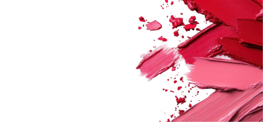 Cosmetic swatch on transparent background beauty product texture