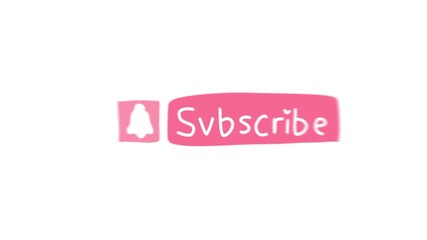 Pink subscribe button with a bell icon, a vibrant graphic for digital content creators to encourage subscriptions and engagement on online video platforms