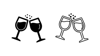 Cheers glasses with transparent background