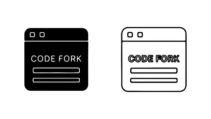 Code fork interface with transparent background