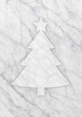 Minimalist marble Christmas tree