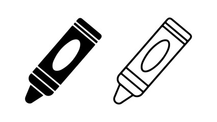 Crayon icons with transparent background