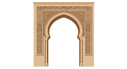 Fototapeta premium Intricate Islamic Archway Architectural Design Element With Detailed Geometric Patterns