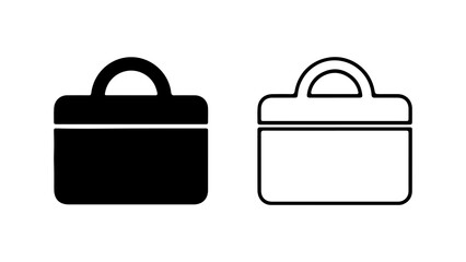 Lunch box icon set with transparent background