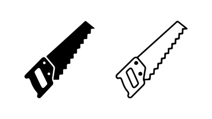 Hand saw icon with transparent background