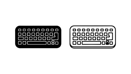 Keyboard icon set with transparent background