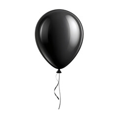 Stylish cartoon vector of a glossy black balloon soaring upward, perfect for party invitations, event flyers, and celebratory designs