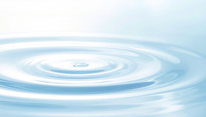 Pure Blue Water Ripples and Light Waves