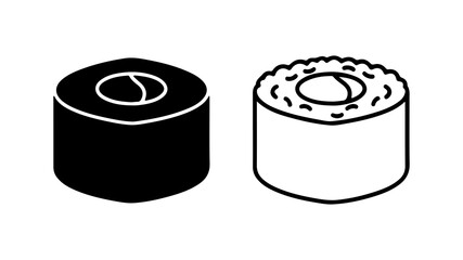 Sushi rolls with transparent background