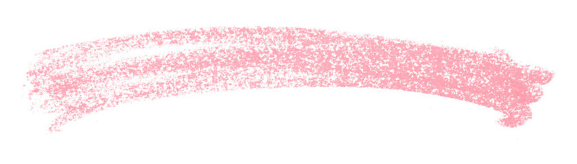 Pink colored pencil drawing isolated on transparent background
