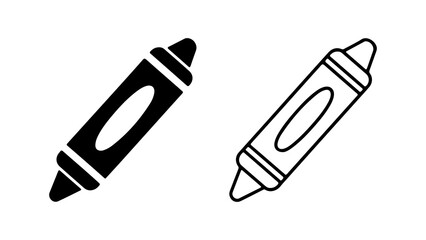 Crayon icons with transparent background