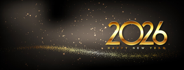 Happy New Year 2026 Greeting Card