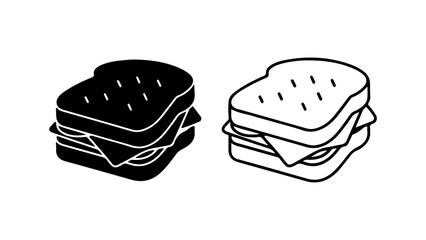 Sandwich outline with transparent background