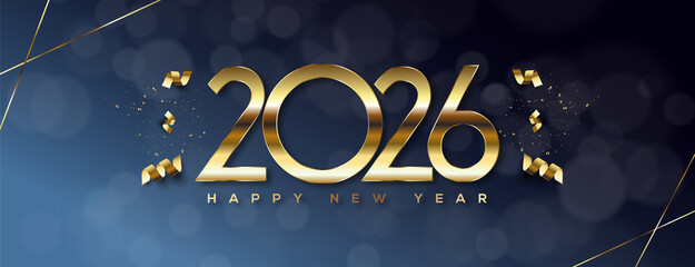 Happy New Year 2026 Greeting Card