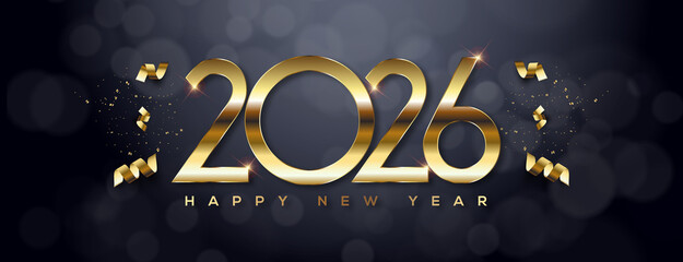 Happy New Year 2026 Greeting Card
